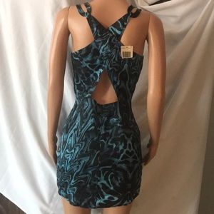 New guess cross cross back dress mini halter s